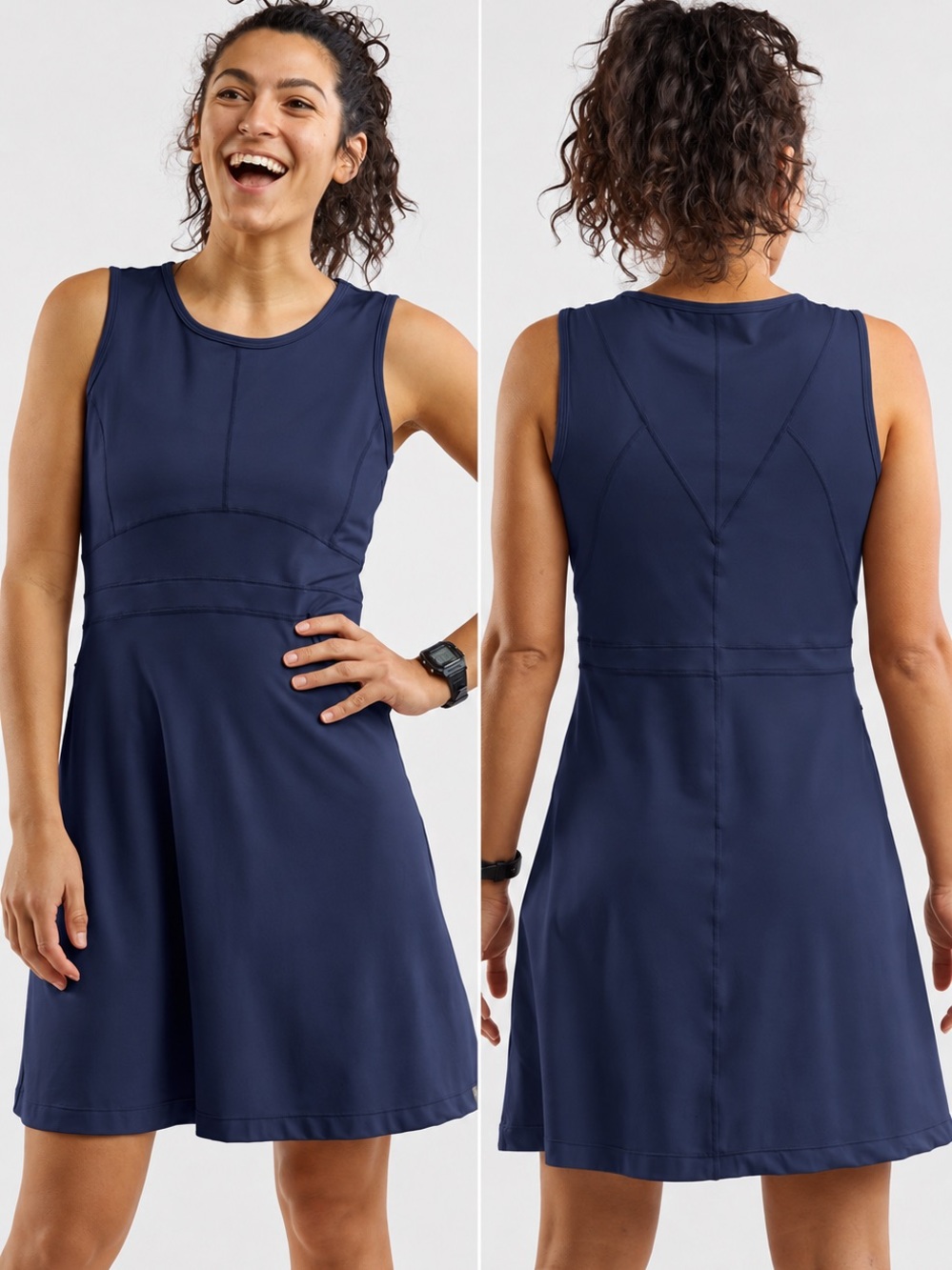Title Nine Navy Sleeveless A-Line Active Dress